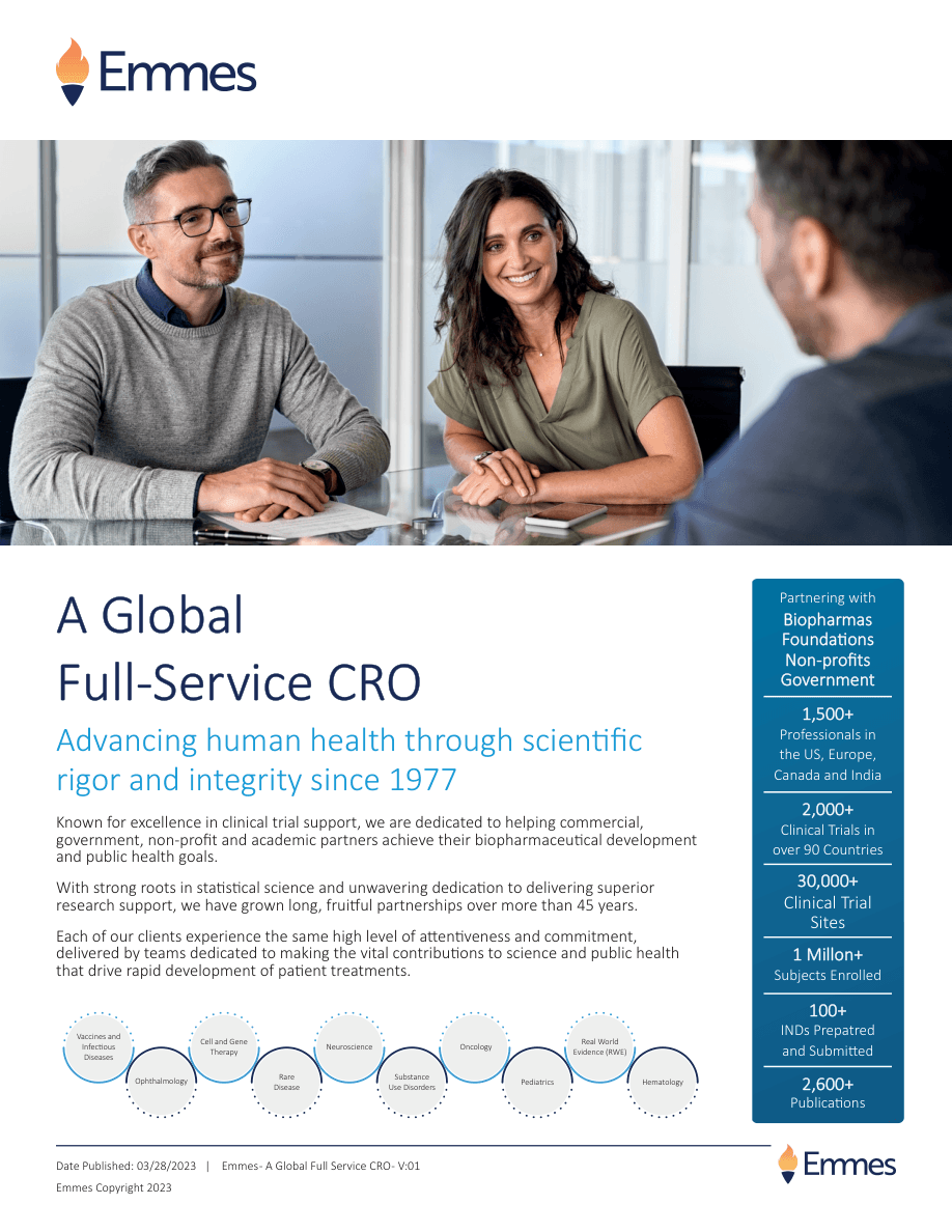A Global Full Service CRO - 2 page