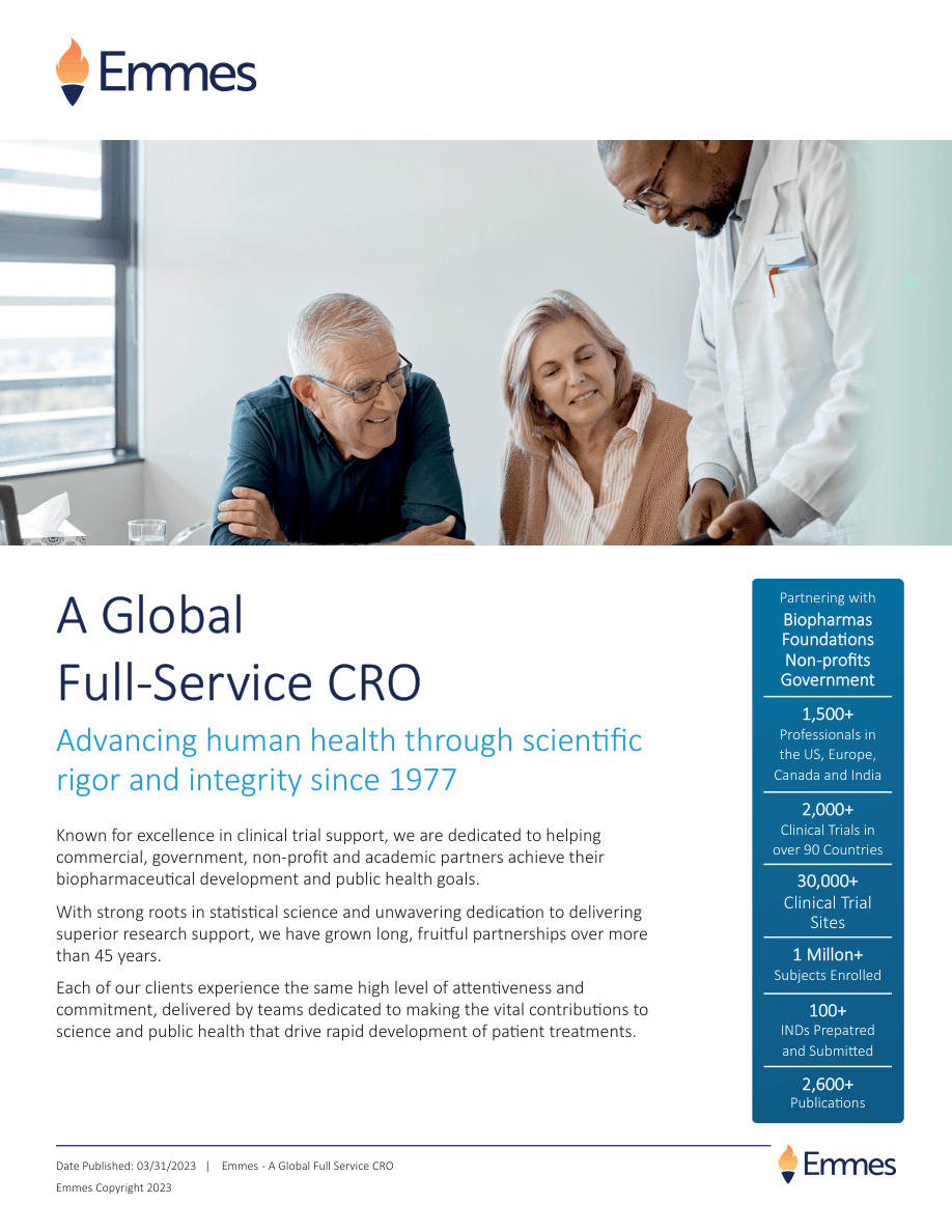A Global Full Service CRO - 4 page