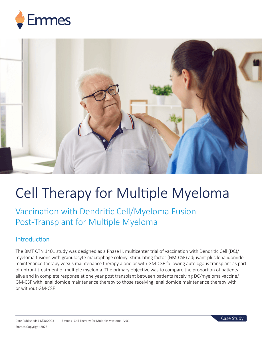 Cell Therapy for Multiple Myeloma